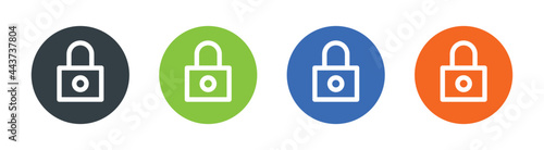 Locked padlock icon. Security, secure, lock, private, protection system concept