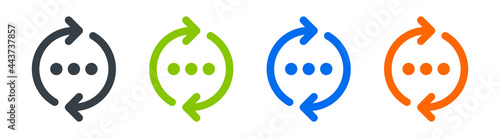 Loading process vector icon set.