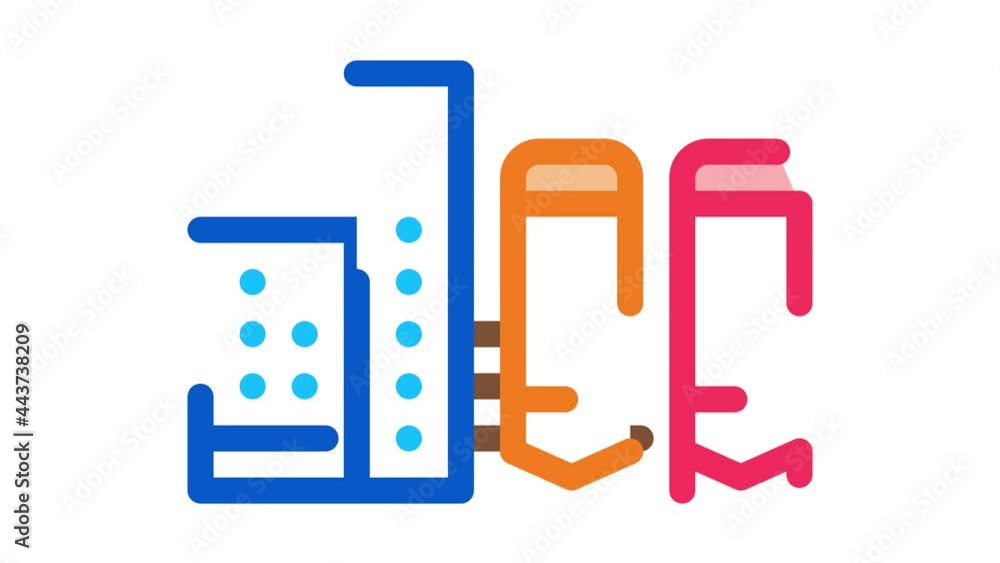 thermal towers with heat towers Icon Animation. color thermal towers with heat towers animated icon on white background thermal towers with heat towers Icon Animation. color thermal towers with heat towers animated icon on white background