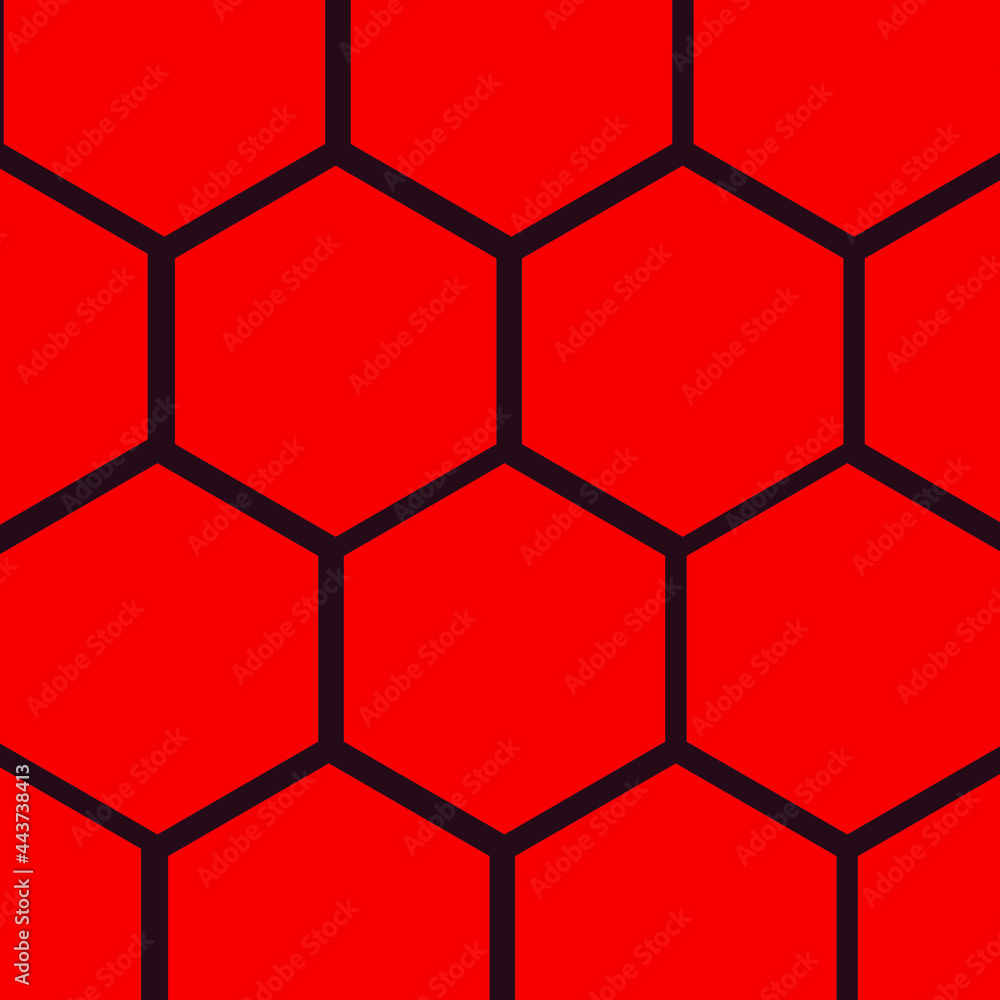 abstract background hexagon shape red black stripe, ball skin vector illustration abstract background hexagon shape red black stripe, ball skin vector illustration