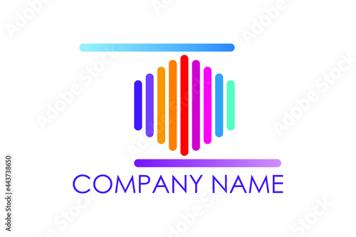 Sound wave logo with flat design Vector logo design concept related to sound company logo Audio or Sound System © Markazart99