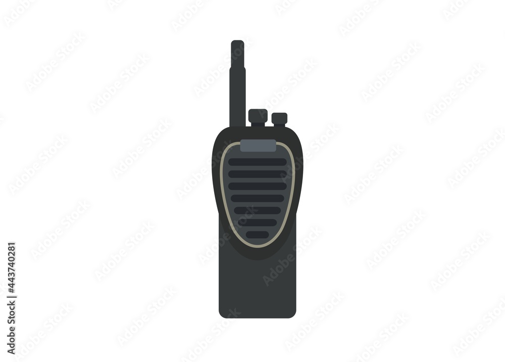 Handie talkie. Walkie talkie radio. Simple flat illustration Stock Vector |  Adobe Stock