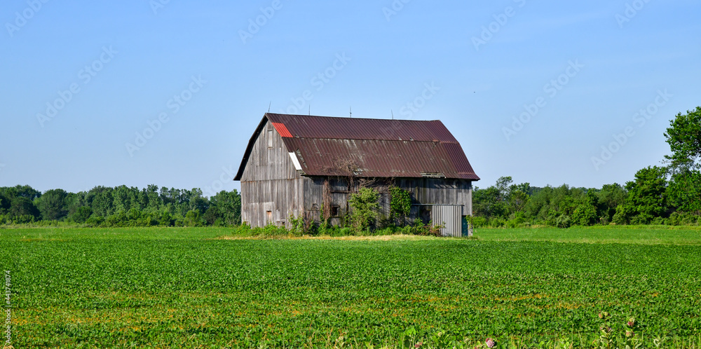 Weathered old farm barn Weathered old farm barn