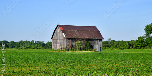 Weathered old farm barn 