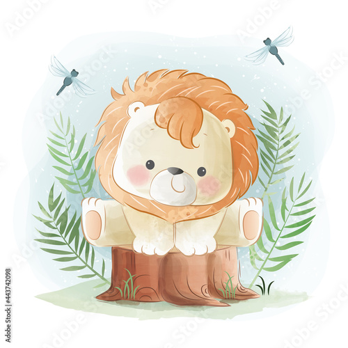 Canvas Print Little Safari with Little Lion