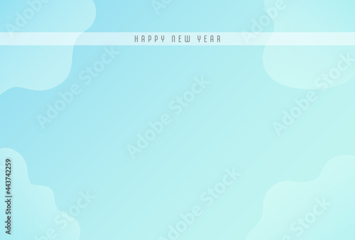 シンプルでおしゃれな『HAPPY NEW YEAR』の文字入りイラスト：年賀状・バナー - グラデーション版/はがき比率
