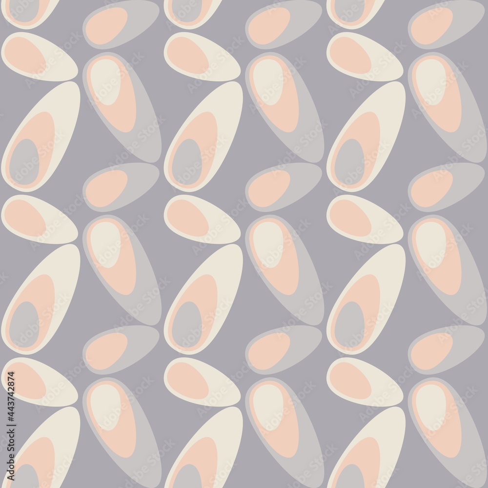 Rounded abstract seamless pattern - retro accent for any surfaces. Rounded abstract seamless pattern - retro accent for any surfaces.