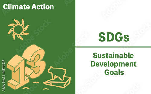 SDGsピクトグラム　ゴール13、気候変動に具体的な対策を