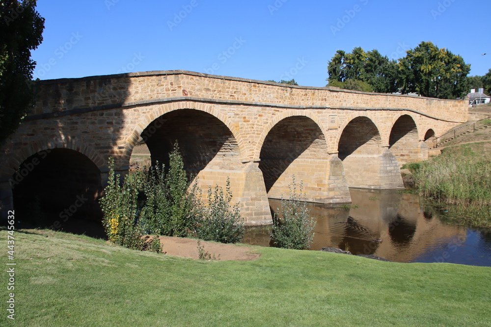 Historic stone arched bridge in the town of Richmond, Tasmania, Australia.