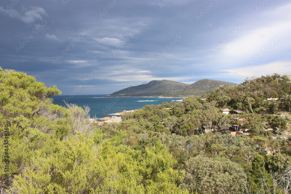 View from Whaler's Lookout, Bicheno, eastern Tasmania, Australia.