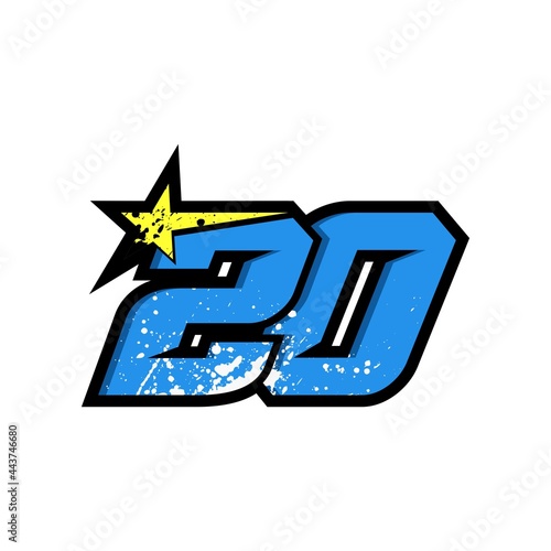 Simple Star Racing brush Number 20