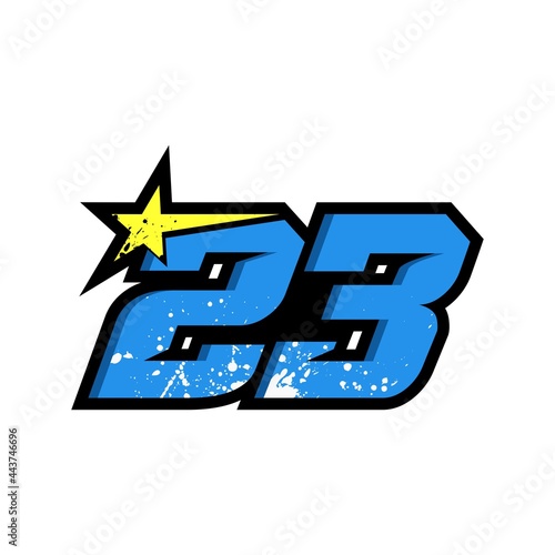 Simple Star Racing brush Number 23