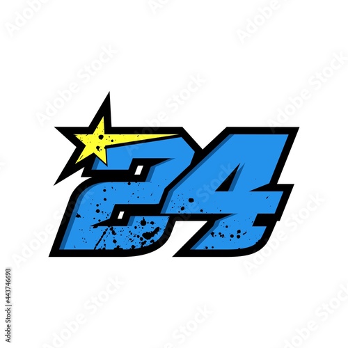 Simple Star Racing brush Number 24