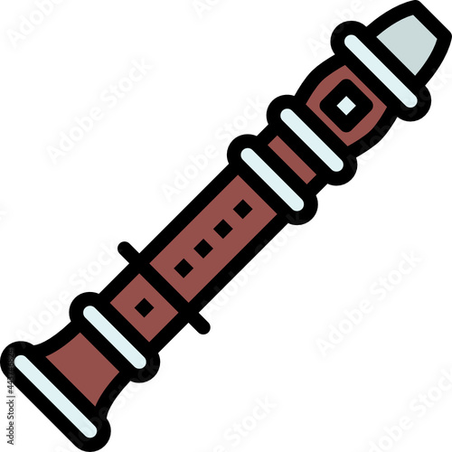 flute color outline icon
