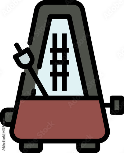 metronome color outline icon