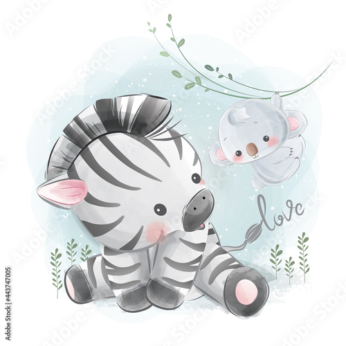 Little Zebra Sitting