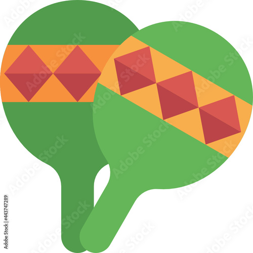 maracas flat icon