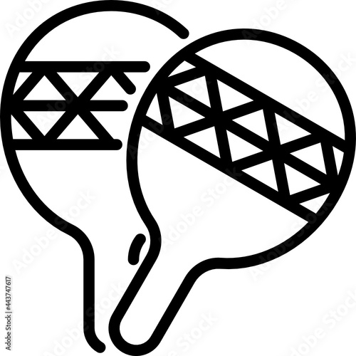 maracas outline icon