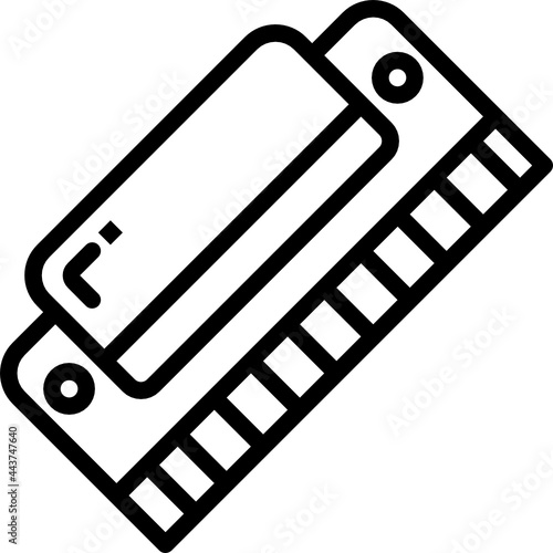 harmonica outline icon