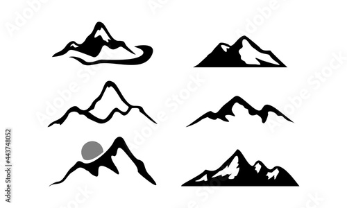 set template landscape mountain vector