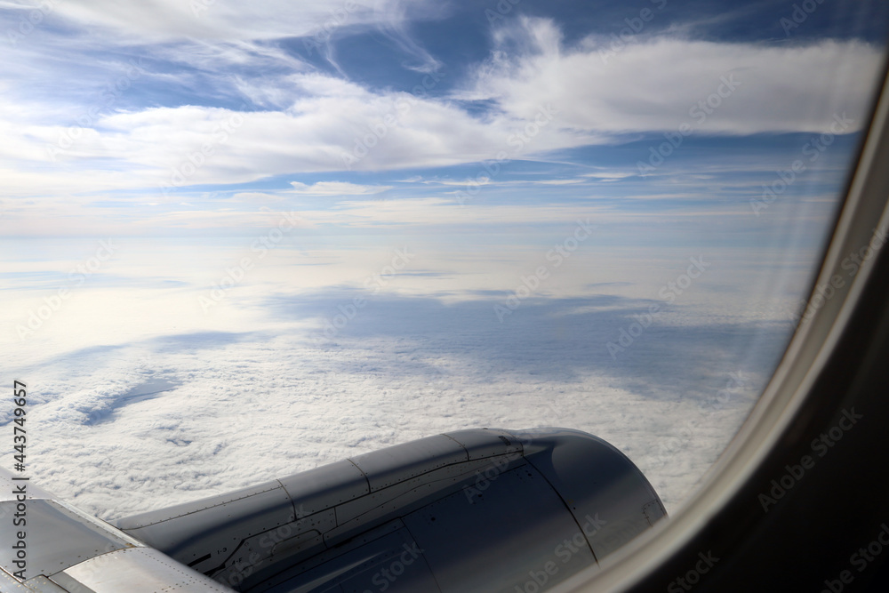 View from airplane window View from airplane window