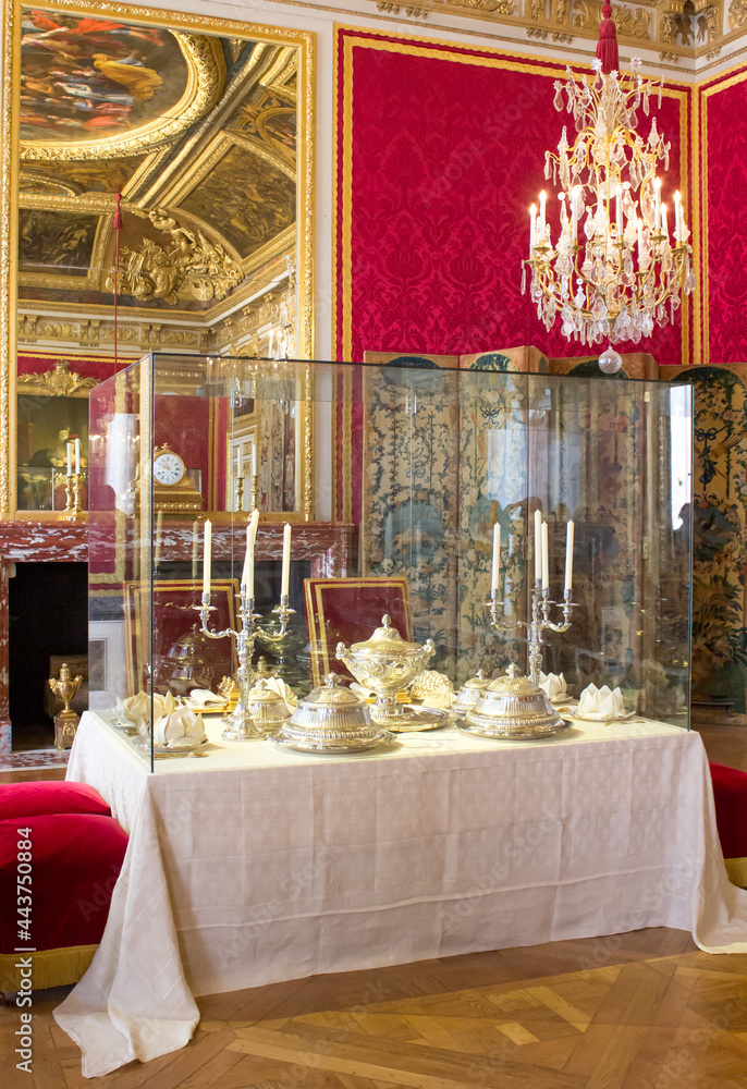 Versailles, France - July 24, 2011: Dinner table in the dining room at  Chateau de Versailles (Palace of Versailles) in France Stock Photo | Adobe  Stock