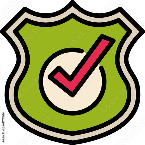 trusted security color outline icon