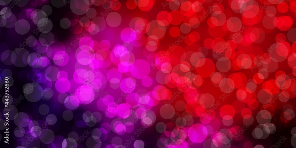 Dark Pink, Red vector background with bubbles. Dark Pink, Red vector background with bubbles.