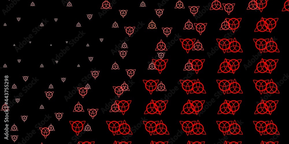 Dark Red vector background with occult symbols. Dark Red vector background with occult symbols.