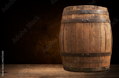 old barrel isoalted on a white background
