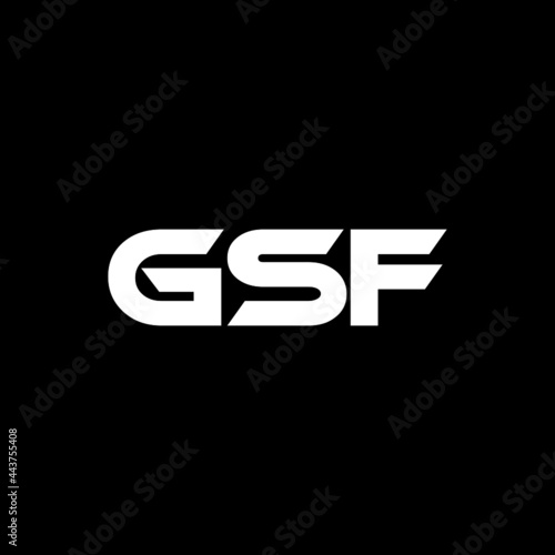 GSF letter logo design with white background in illustrator, vector logo modern alphabet font overlap style. calligraphy designs for logo, Poster, Invitation, etc. © Aftab