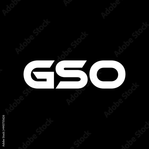 GSO letter logo design with white background in illustrator, vector logo modern alphabet font overlap style. calligraphy designs for logo, Poster, Invitation, etc. photo