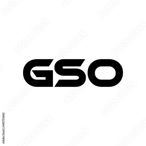 GSO letter logo design with white background in illustrator, vector logo modern alphabet font overlap style. calligraphy designs for logo, Poster, Invitation, etc. photo