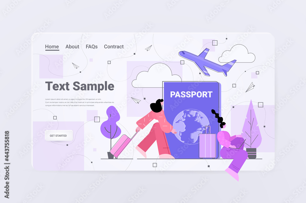 people with baggage ready for vacation travel tourism traveling concept people with baggage ready for vacation travel tourism traveling concept