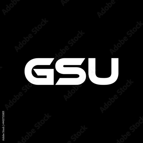 GSU letter logo design with white background in illustrator, vector logo modern alphabet font overlap style. calligraphy designs for logo, Poster, Invitation, etc. photo