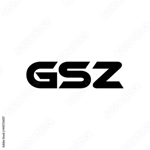 GSZ letter logo design with white background in illustrator, vector logo modern alphabet font overlap style. calligraphy designs for logo, Poster, Invitation, etc.