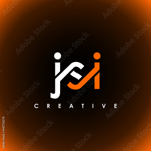 JSI Letter Initial Logo Design Template Vector Illustration