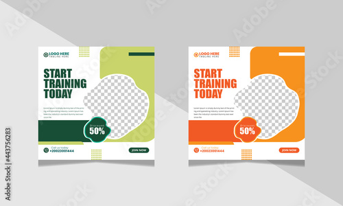 Gym Fitness Workout Exercise Boxing Social Media Design