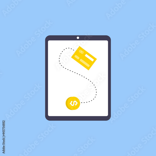online payment concept illustration. Modern design concept of web page design for website and mobile website. Vector illustration