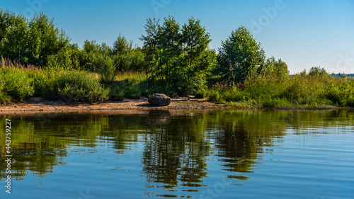 Beautiful scenery with river coast.