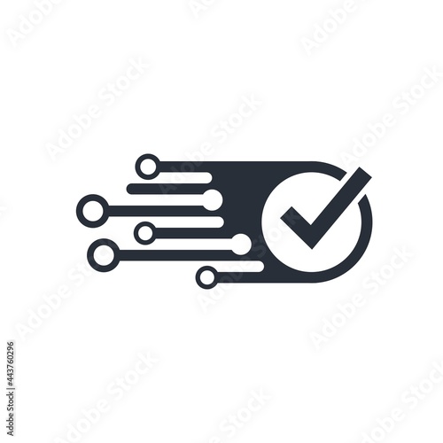 Fast electronic access. Continuous development and improvement of software. Vector icon isolated on white background.