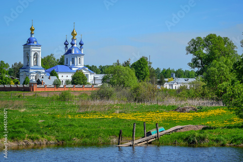 Scenic view of an Orthodox church in Dunilovo village photo