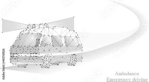 救急車 ホワイト 透過あり