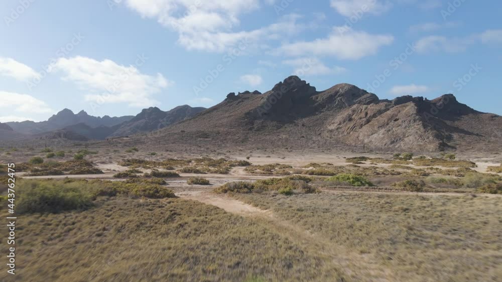 Baja California Sur desert wilderness, mountainous arid landscape, aerial view Baja California Sur desert wilderness, mountainous arid landscape, aerial view