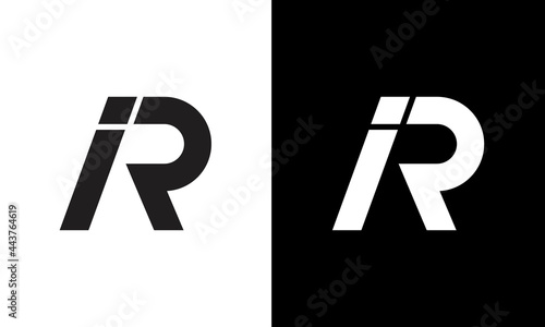 initial letter RI logo design on luxury background. IR icon logo design. RI elegant  and Professional letter icon design on background. R I RI IR
