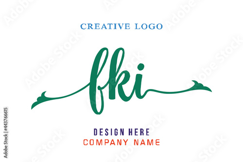 FKI lettering logo is simple, easy to understand and authoritative photo