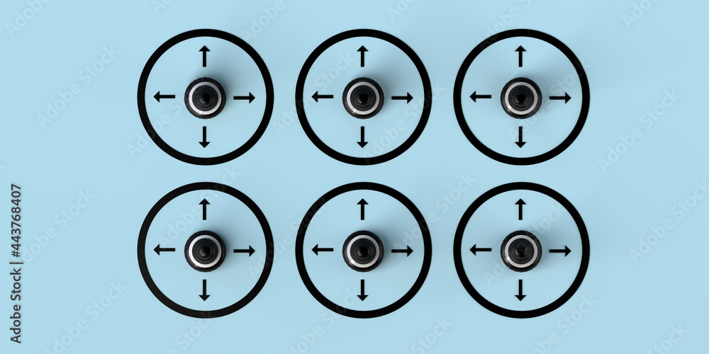 Social distancing concept with chess pieces inside circles. 3d illustration. Social distancing concept with chess pieces inside circles. 3d illustration.