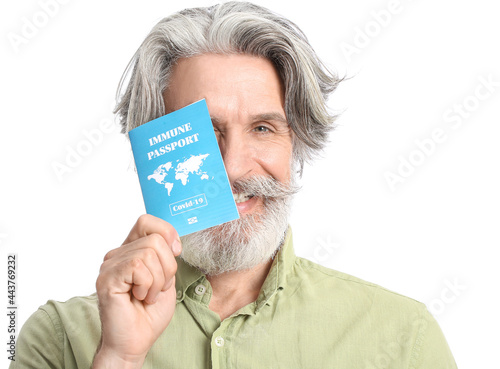 Senior man with immune pass...