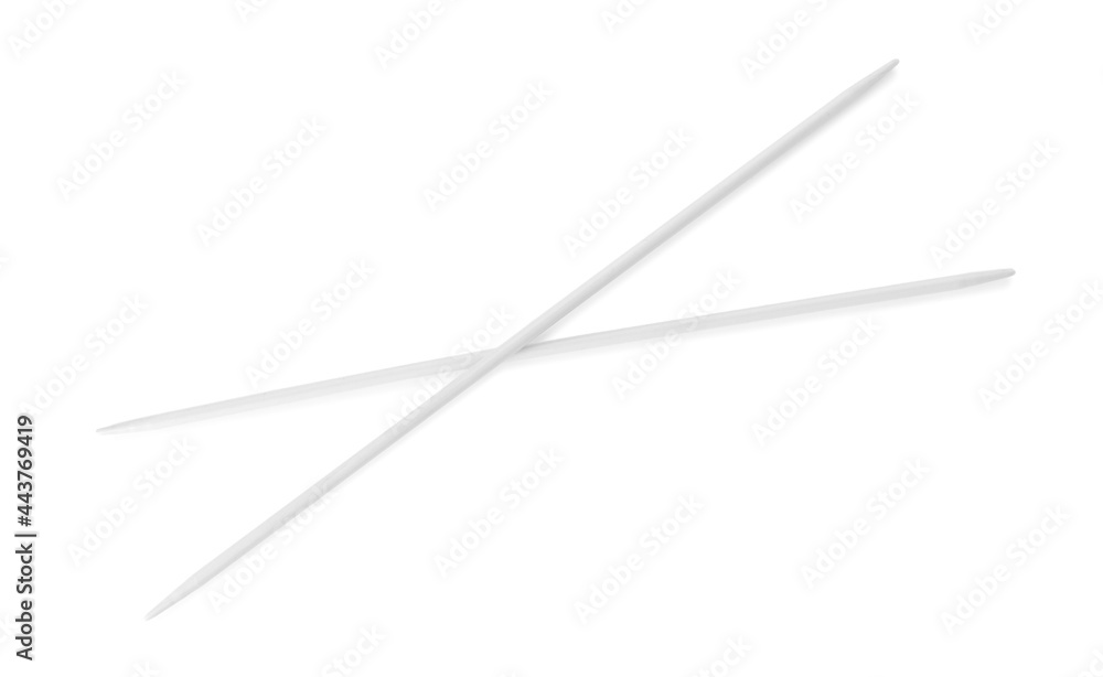 Knitting needles on white background Knitting needles on white background