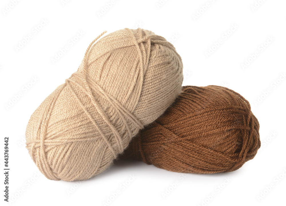 Knitting yarn on white background Knitting yarn on white background